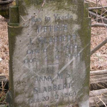 SLABBERT Petrus J. 1866-1946 &amp; Anna M.S. 1869-1959