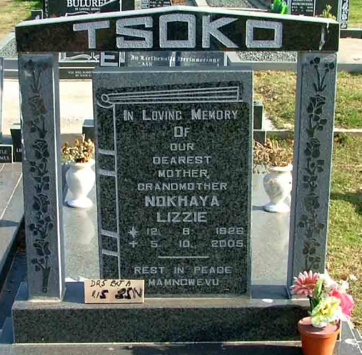 TSOKO Nokhaya Lizzie 1926-2005