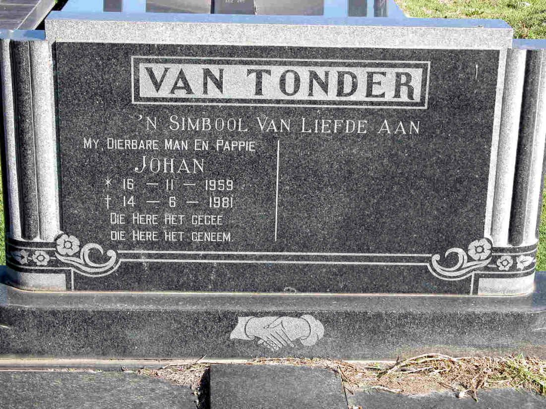 TONDER Johan, van 1959-1981