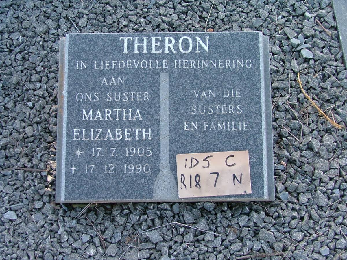 THERON Martha Elizabeth 1905-1990