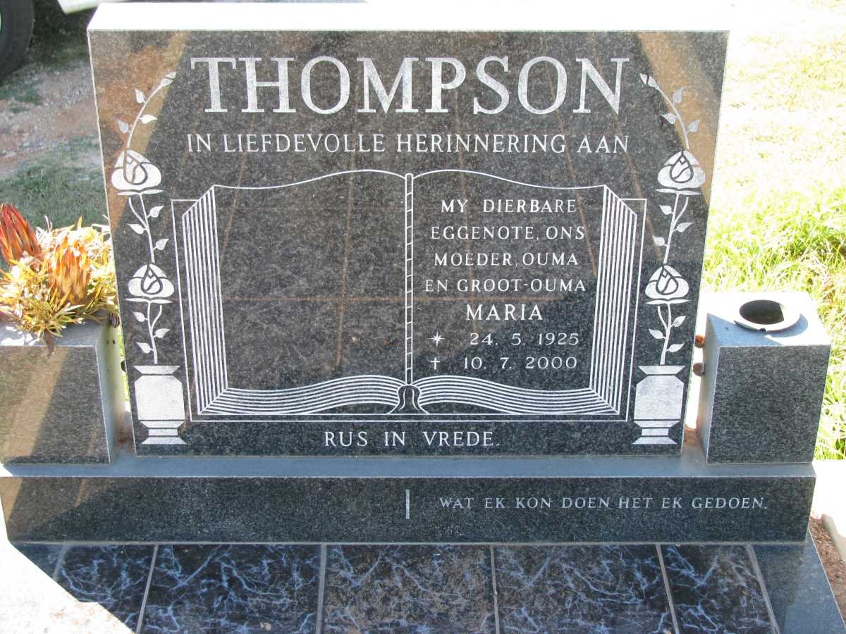 THOMPSON Maria 1925-2000
