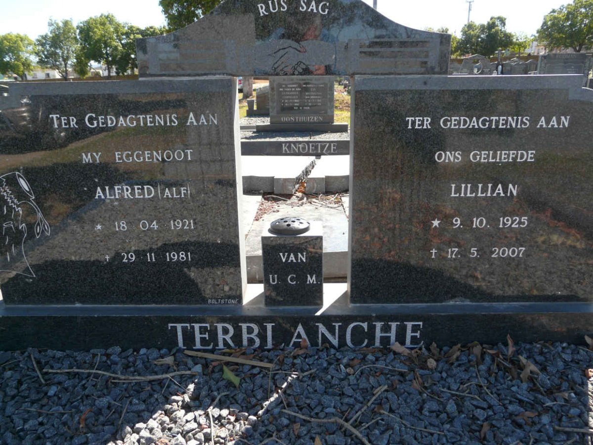 TERBLANCHE Alfred 1921-1981 &amp; Lillian 1925-2007