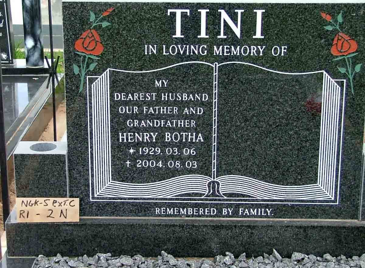 TINI Henry Botha 1929-2004