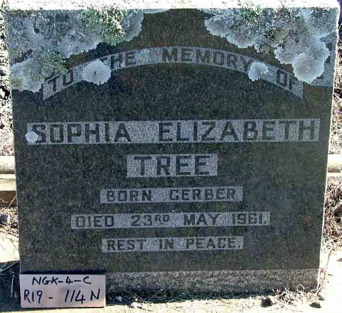 TREE Sophia Elizabeth nee GERBER - 1961