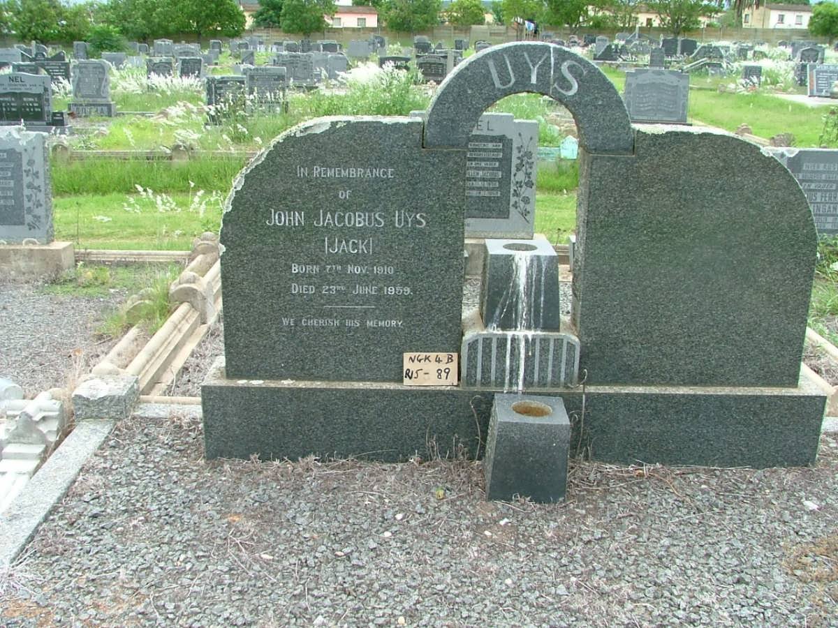 UYS John Jacobus 1910-1959