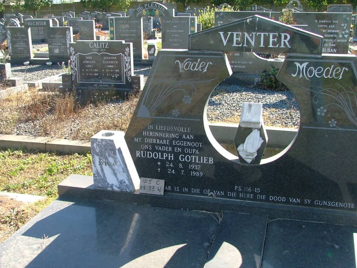 VENTER Rudolph Gottlieb 1932-1989