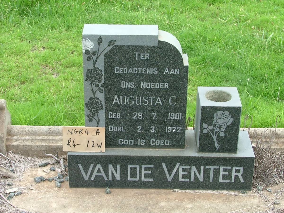 VENTER Augusta C., van de 1901-1972