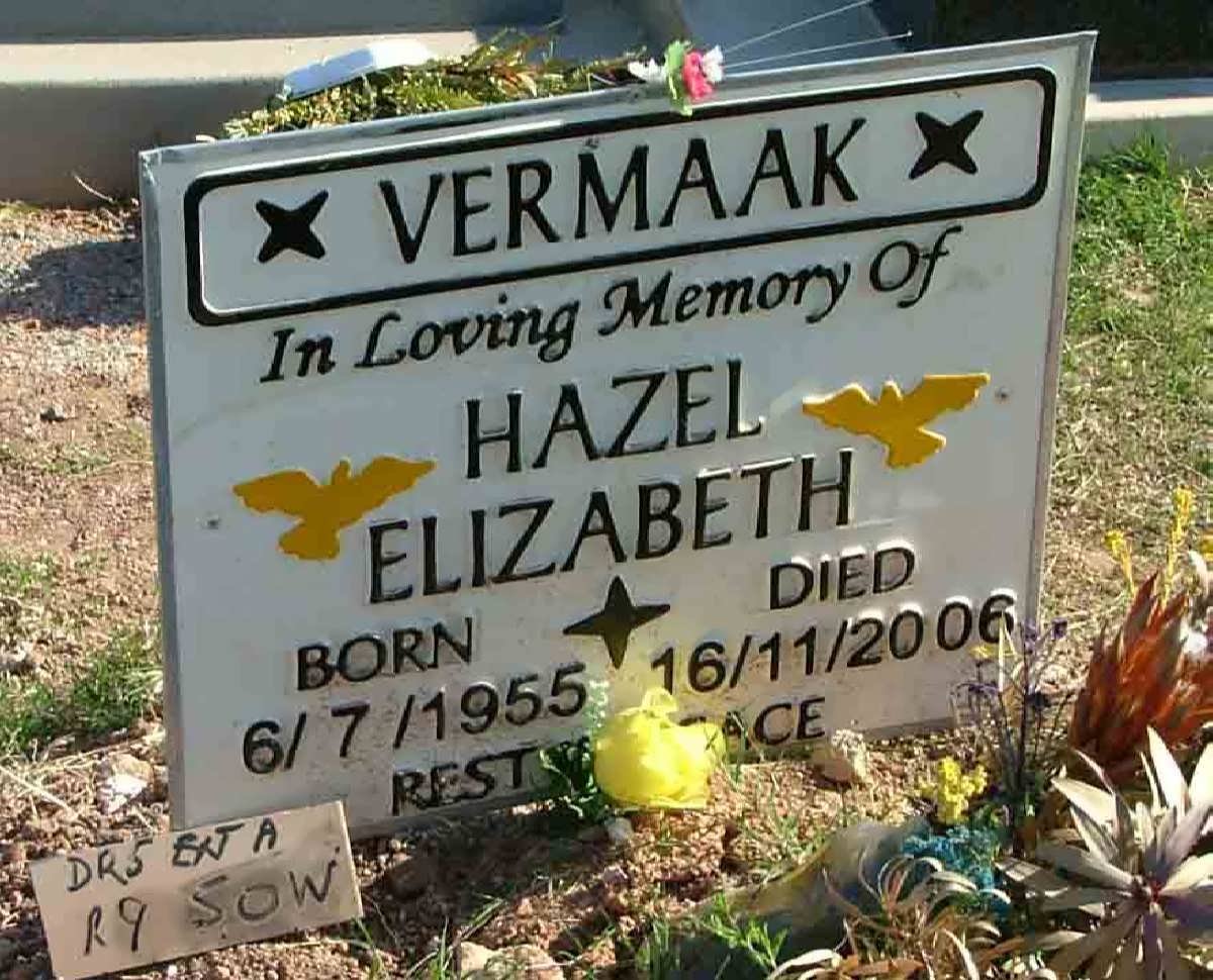 VERMAAK Hazel Elizabeth 1955-2006