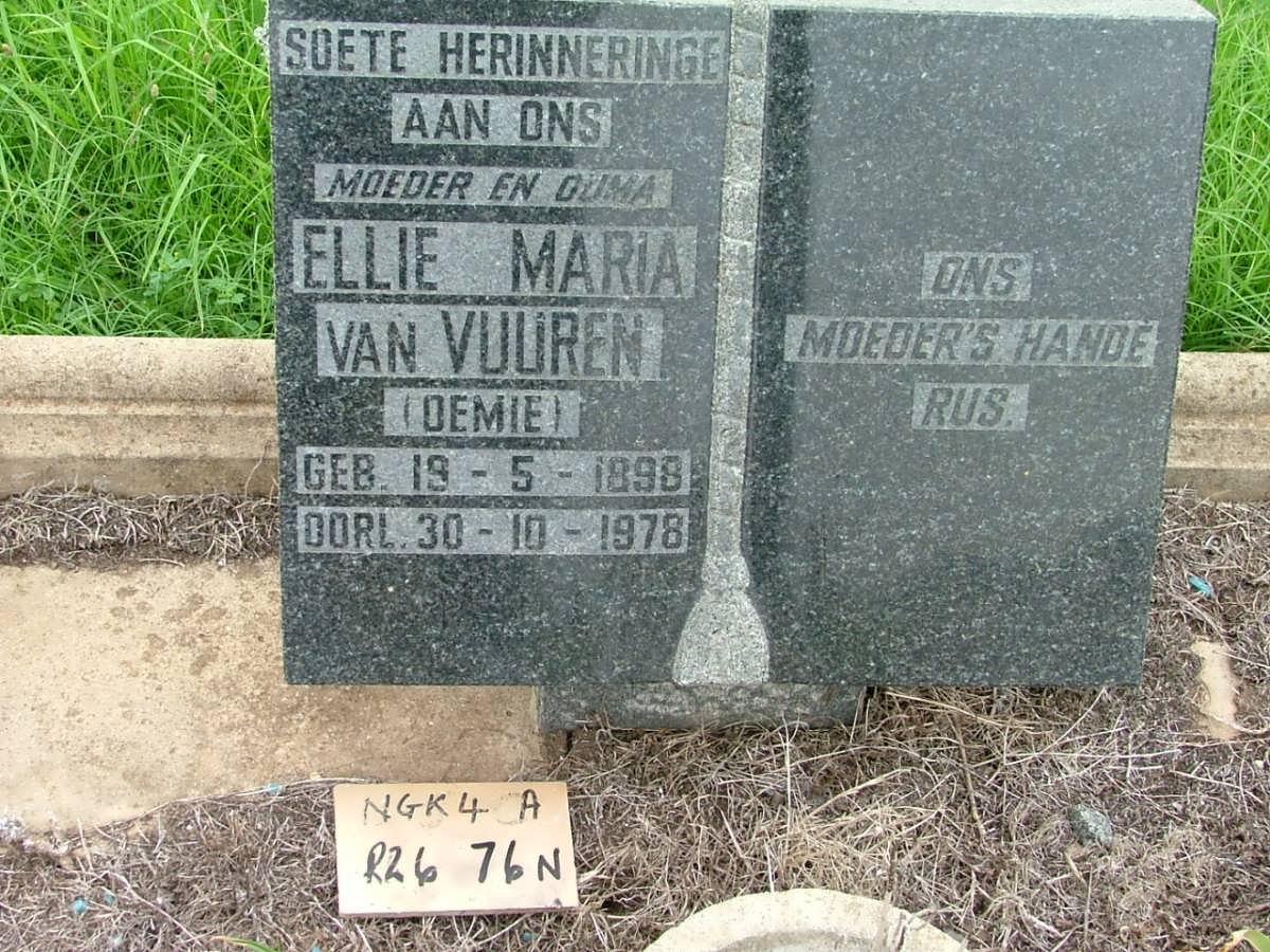 VUUREN Ellie Maria, van 1898-1978