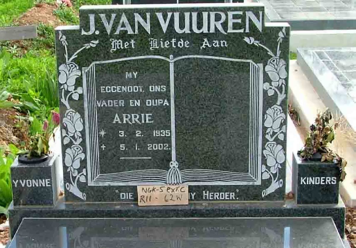 VUUREN Arrie, J van 1935-2002