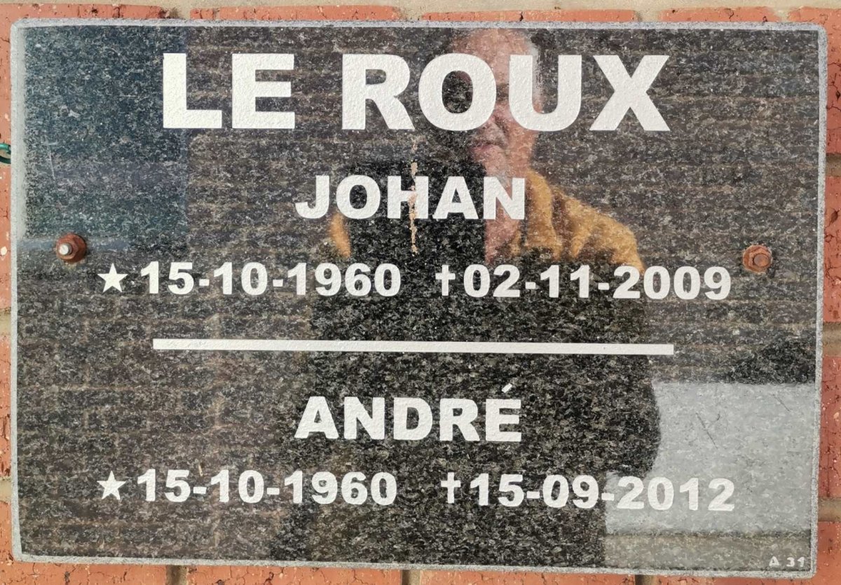 ROUX Johan, le 1960-2009 :: LE ROUX Andre 1960-2012