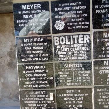 MEYER :: MYBURGH :: HAYWARD :: JOUBERT :: SCHMITZ :: SEAFORD :: BOLITER :: SUNTON :: BUTLER :: LOTTERING 