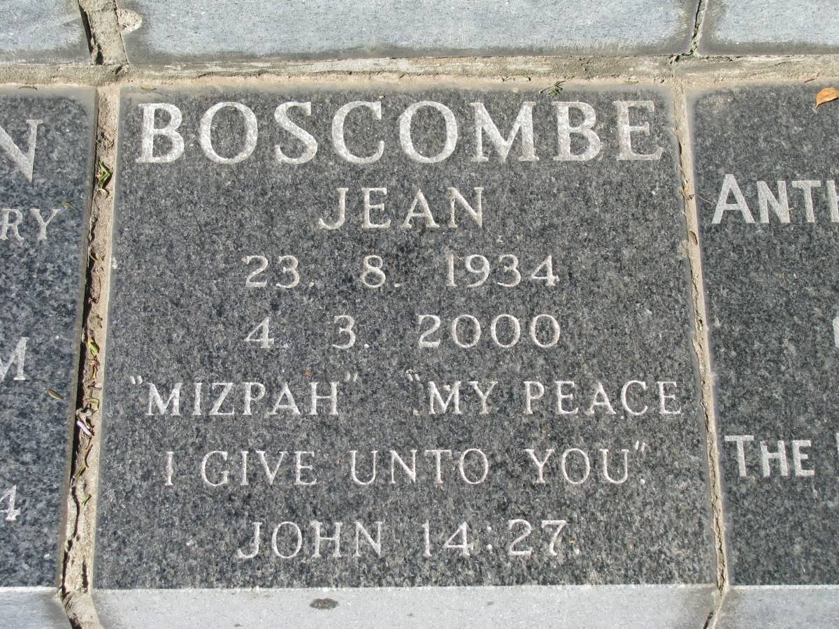 BOSCOMBE Jean 1934-2000