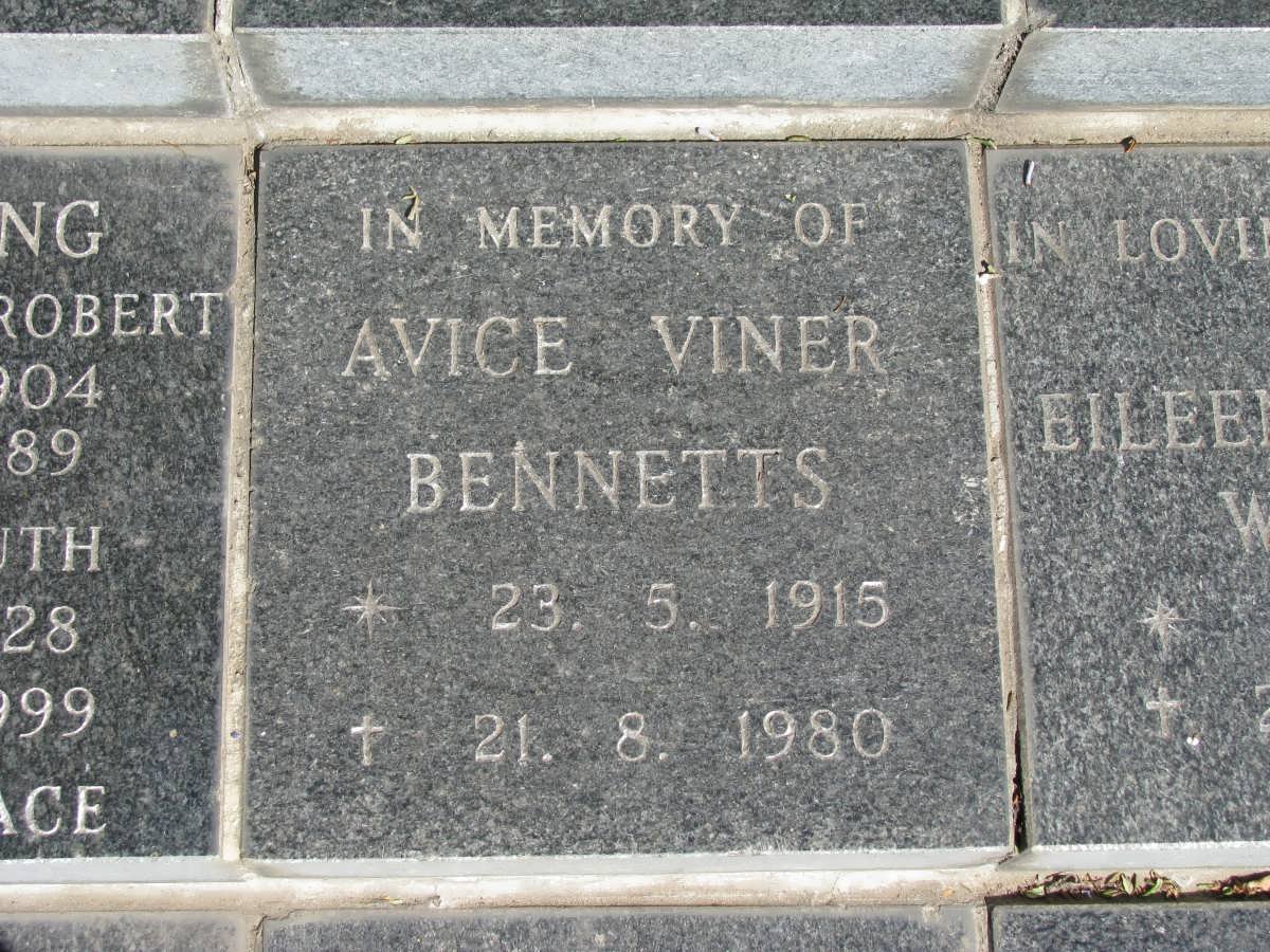 BENNETTS Avice Viner 1915-1980