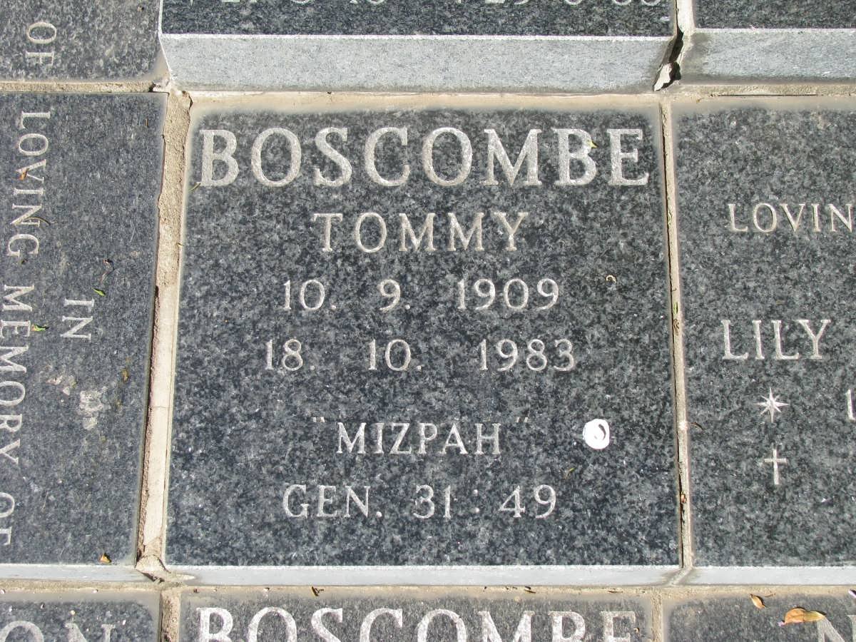 BOSCOMBE Tommy 1909-1983