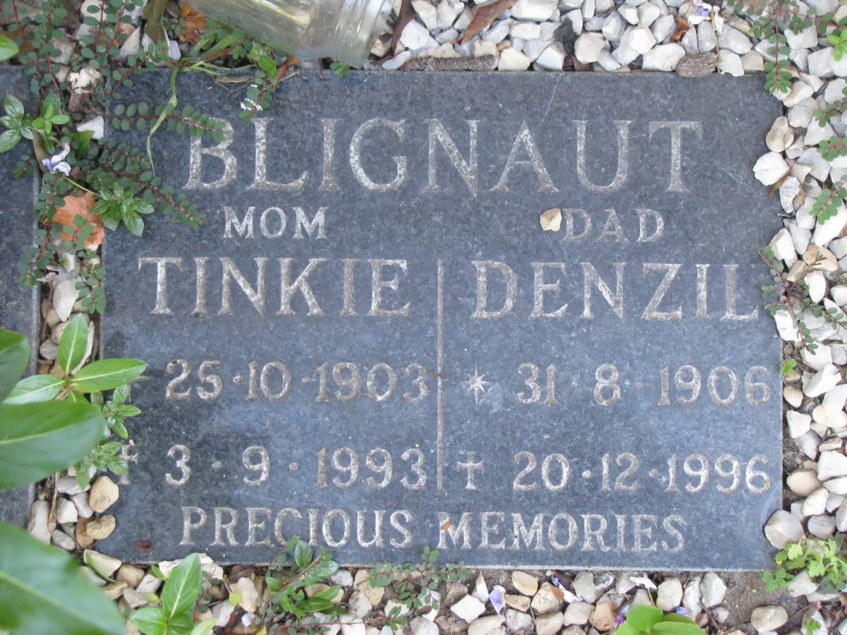 BLIGNAUT Denzil 1906-1996 &amp; Tinkie 1903-1993