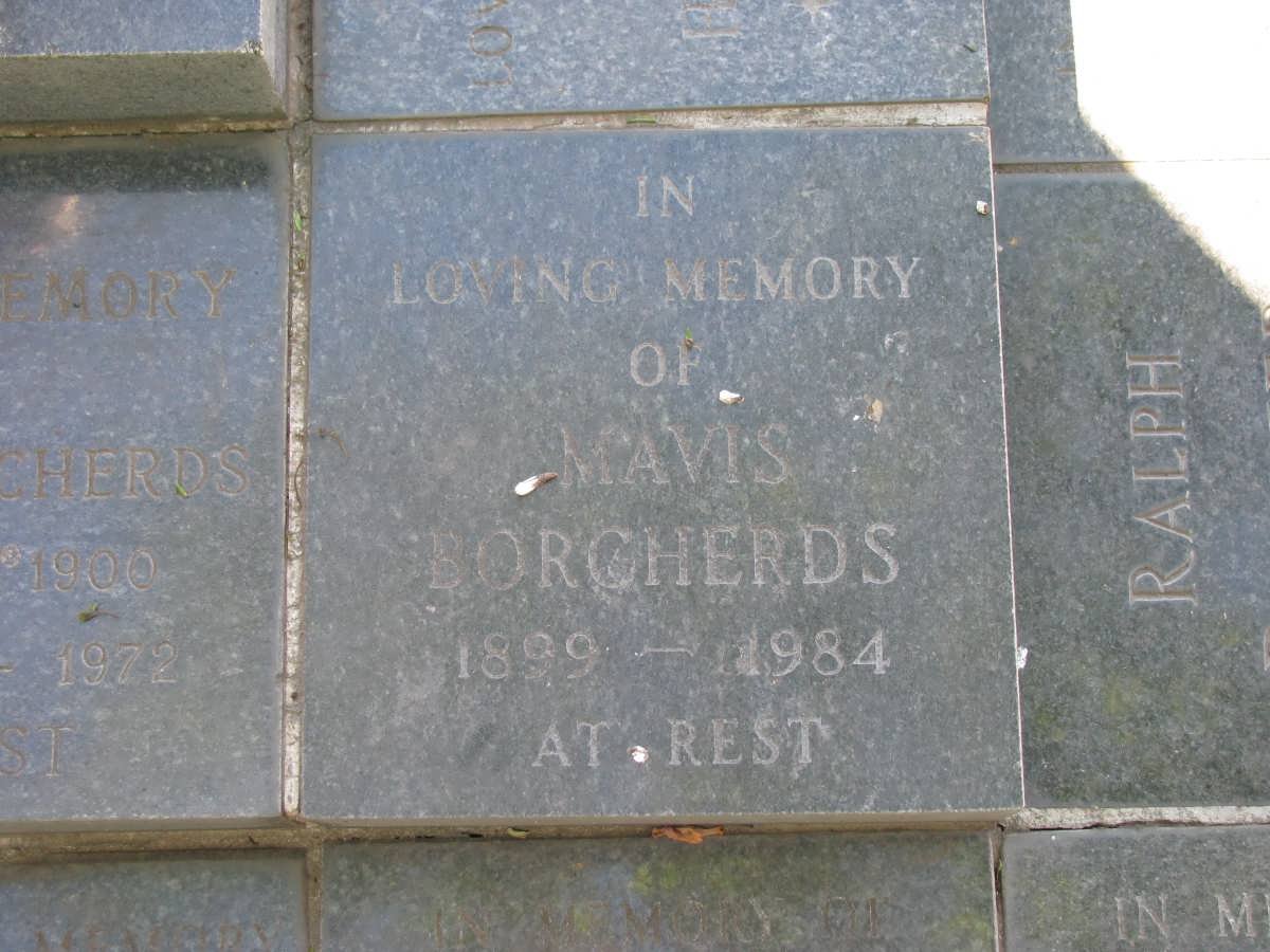 BORCHERDS Mavis 1899-1984