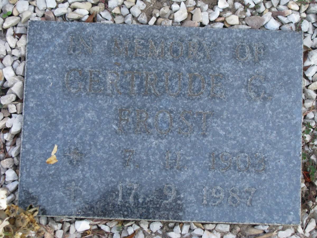 FROST Gertrude G. 1903-1987