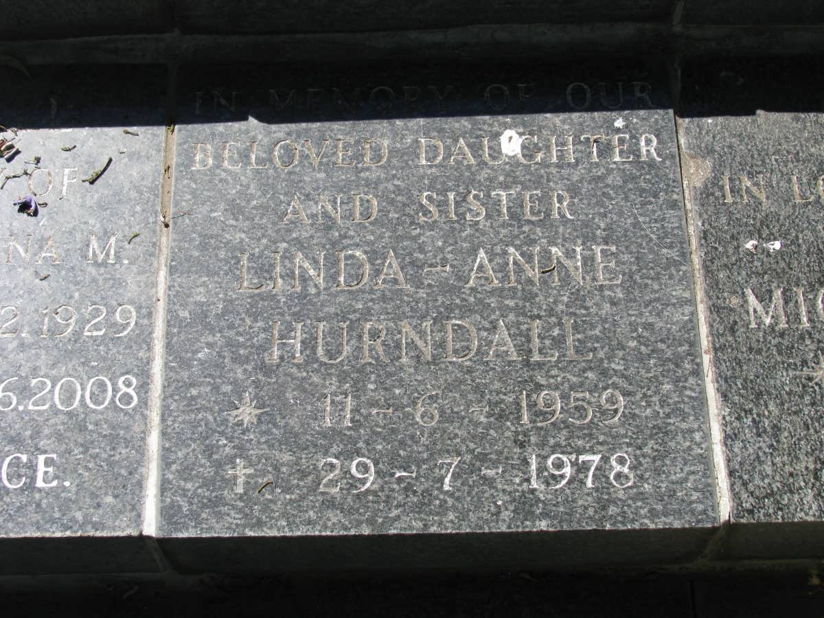 HURNDALL Linda Anne 1959-1978