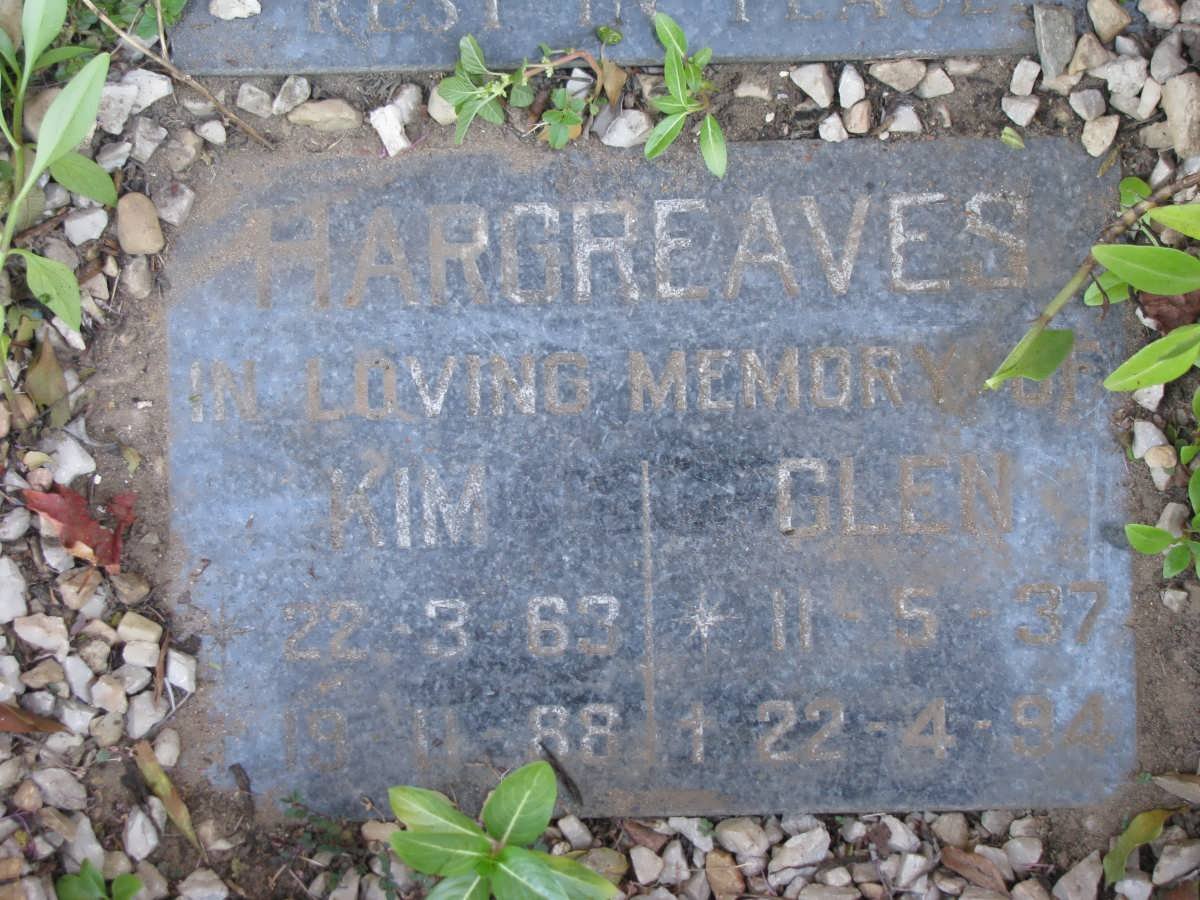 HARGREAVES Glen 1937-1994 :: HARGREAVES Kim 1963-1988