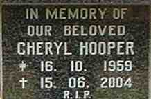 HOOPER Cheryl 1959-2004