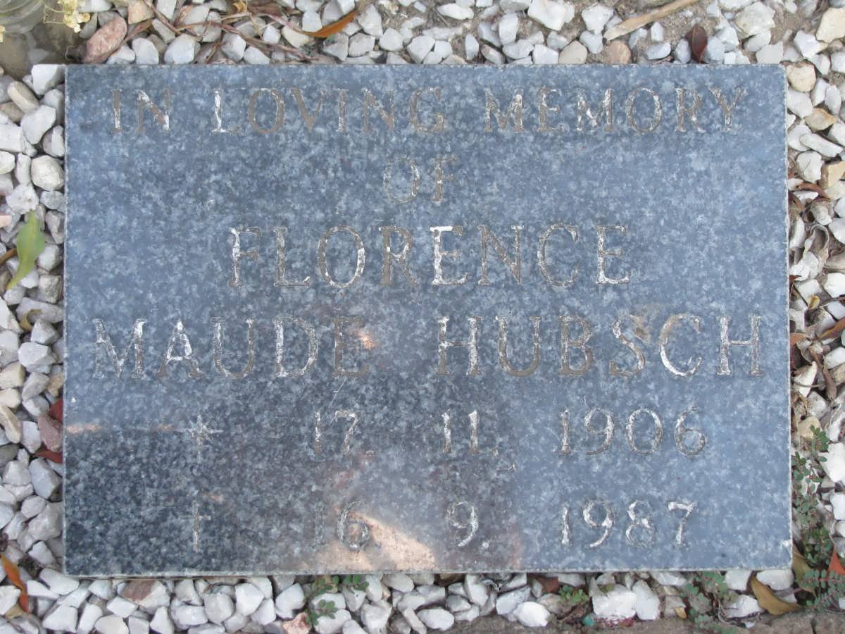 HUBSCH Florence Maude 1906-1987