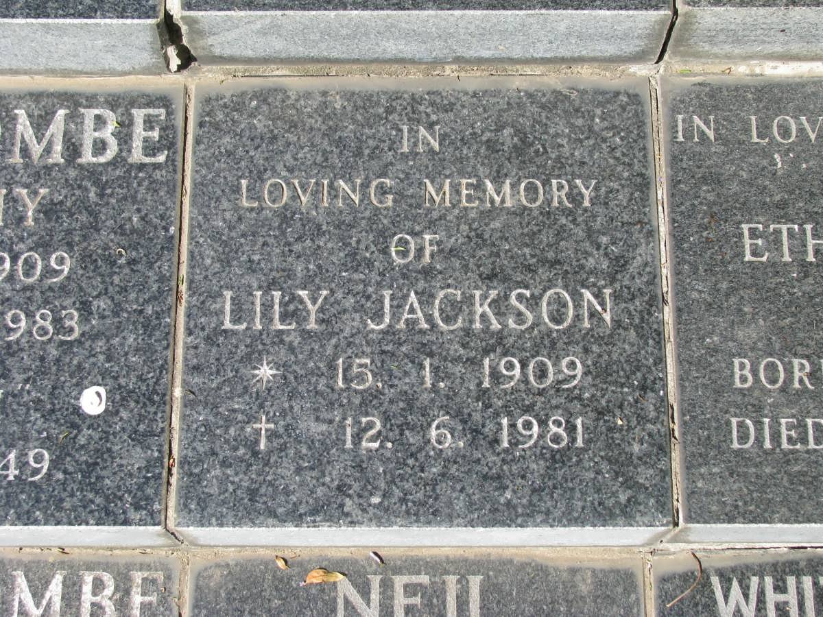 JACKSON Lily 1909-1981