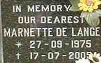 LANGE Marnette, de 1975-2005