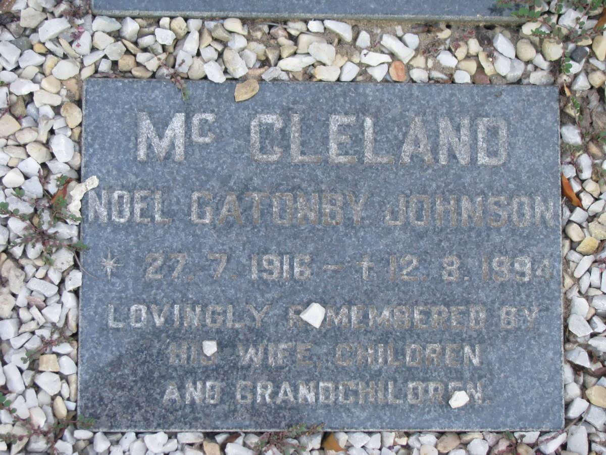 McCLELAND Noel Gatonby Johnson 1916-1994