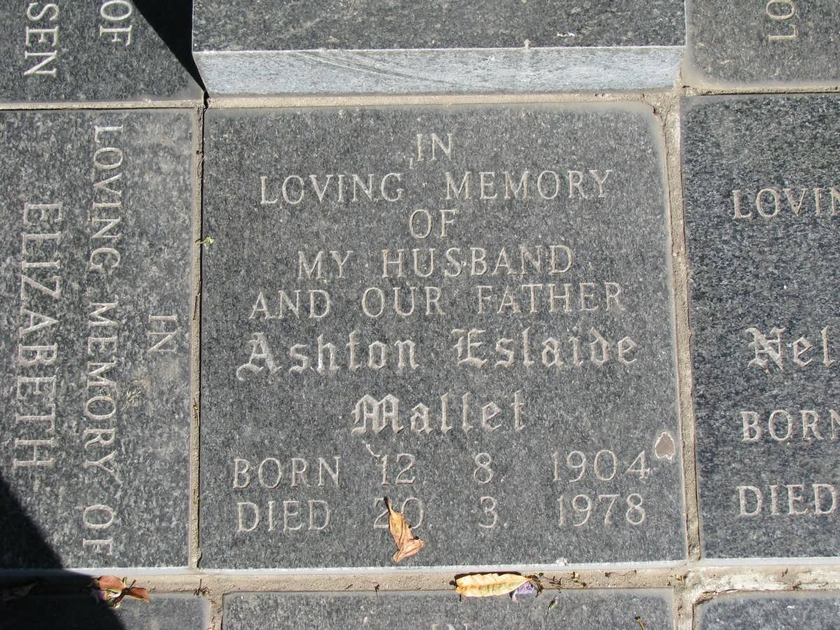 MALLET Ashton Eslaide 1904-1978