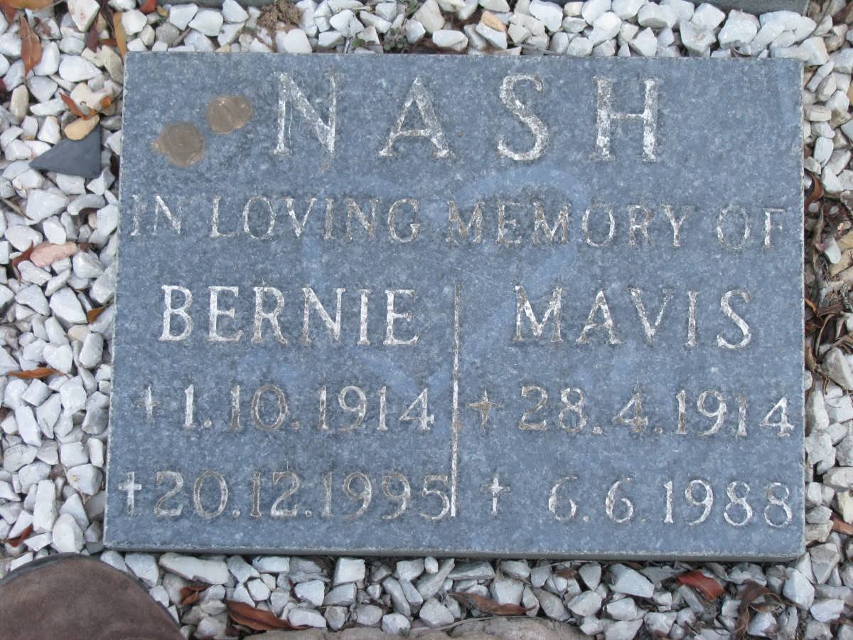 NASH Bernie 1914-1995 &amp; Mavis 1914-1988