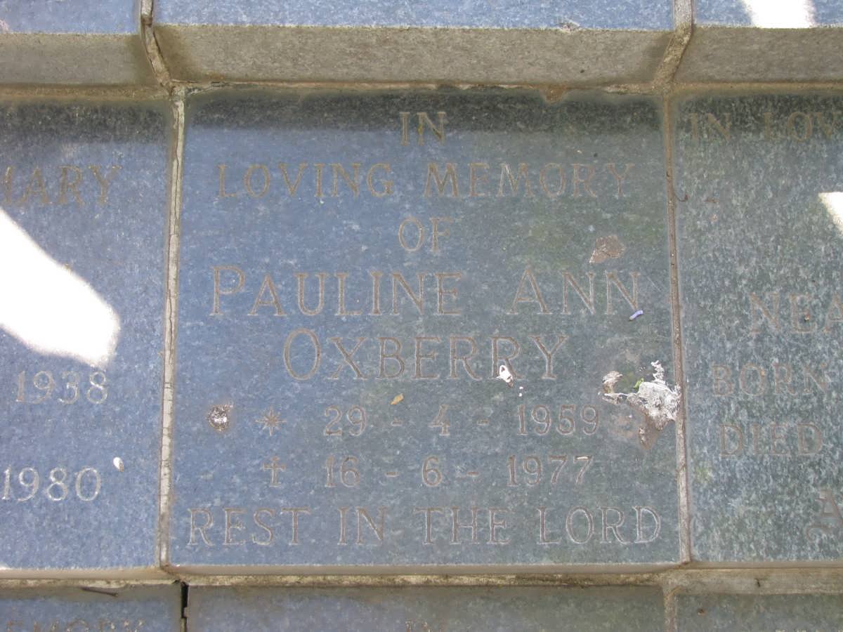 OXBERRY Pauline Ann  1959-1977