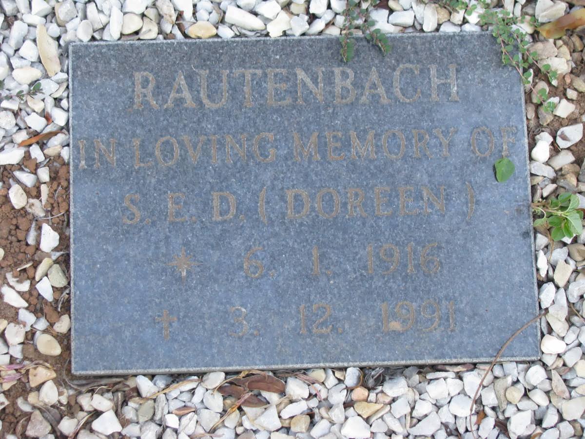 RAUTENBACH S.E.D.Dorothy 1916-1991