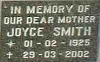 SMITH Joyce 1925-2002
