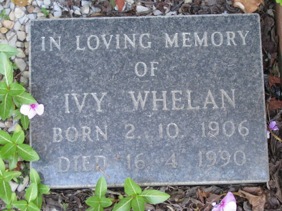 WHELAN Ivy 1906-1990