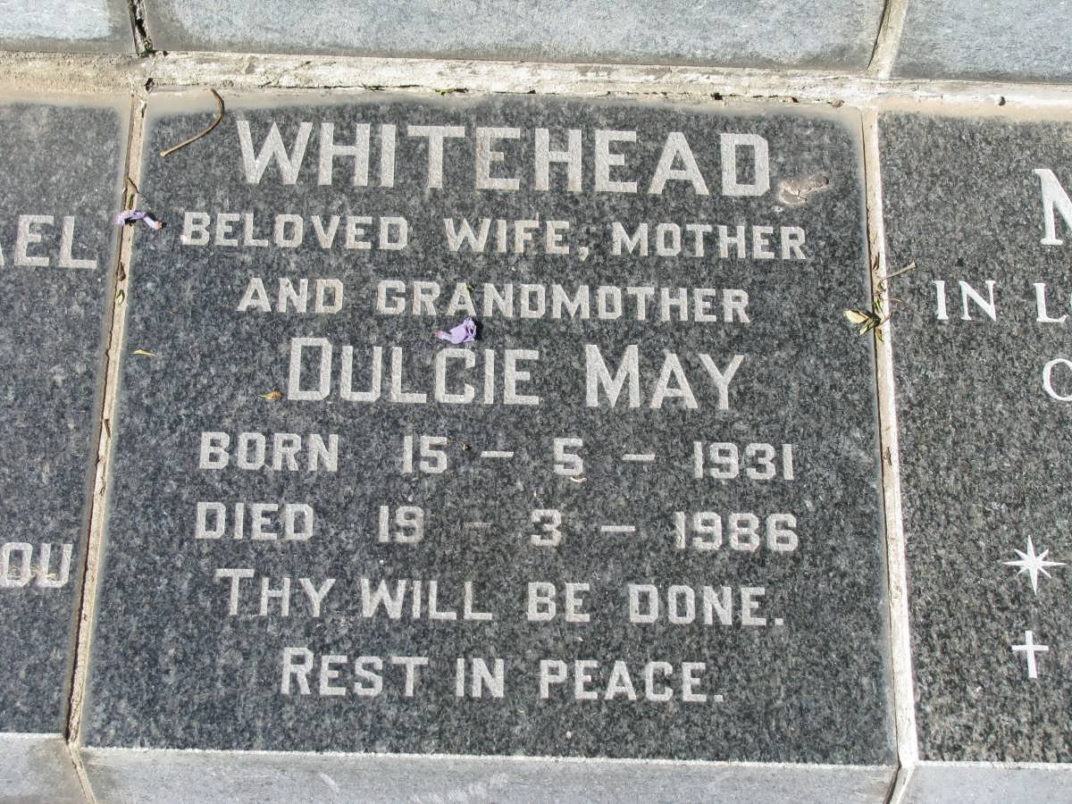 WHITEHEAD Dulcie May 1931-1986