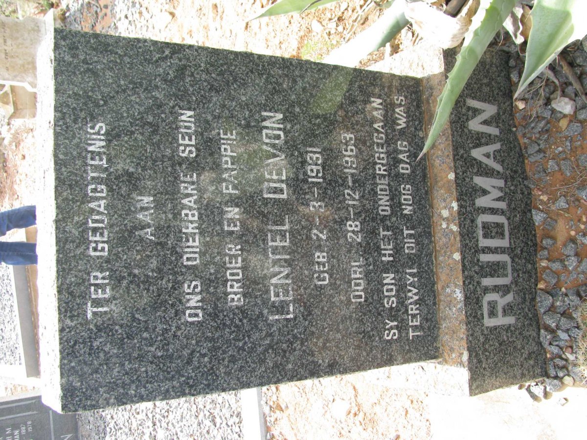 RUDMAN Lentel Devon 1931-1963