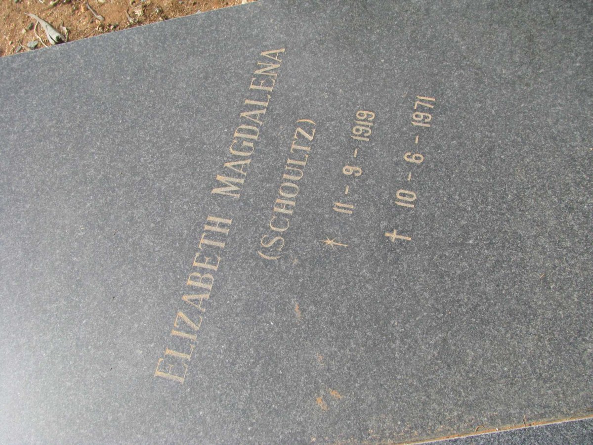 RUDMAN John Benjamin 1910-1994 &amp; Elizabeth Magdalena SCHOULTZ 1919-1971 