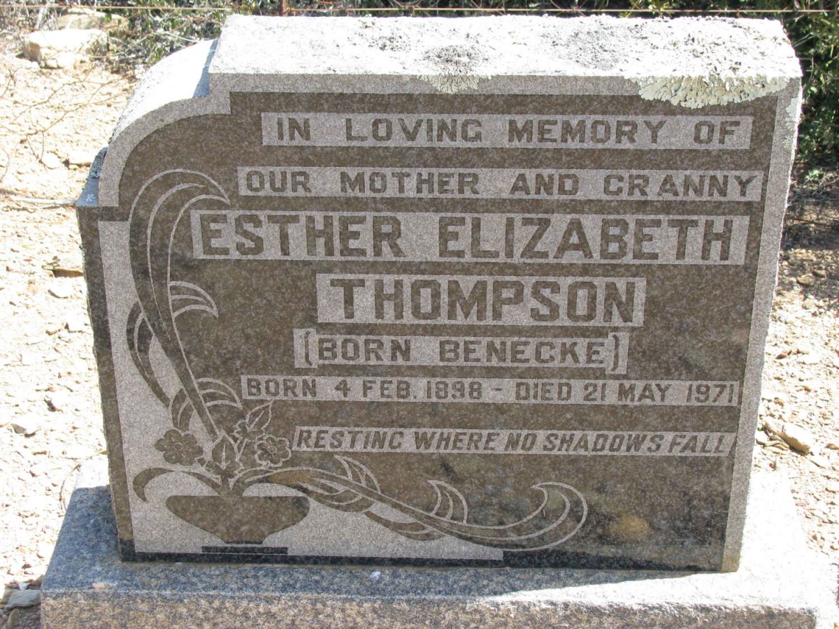 THOMPSON Esther Elizabeth nee BENECKE 1898-1971