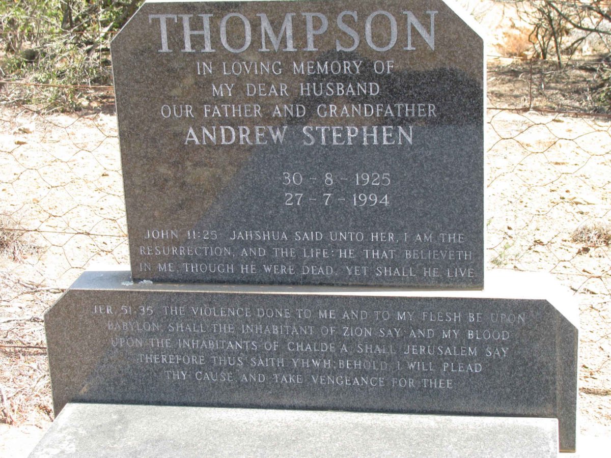 THOMPSON Andrew Stephen 1925-1994