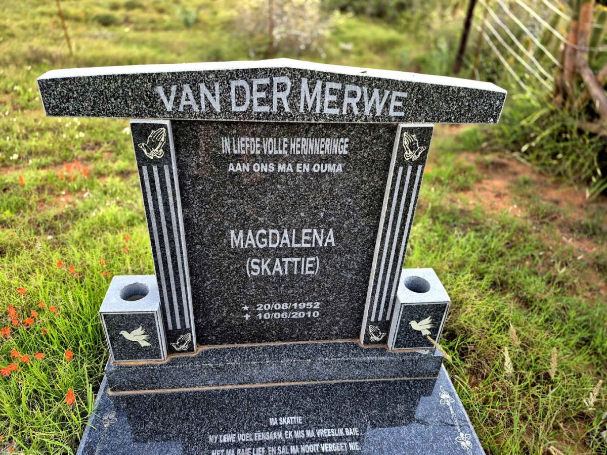 MERWE Magdalena, van der 1952-2010 