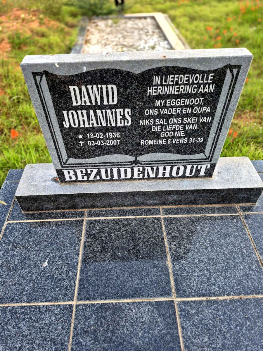 BEZUIDENHOUT Dawid Johannes 1936-2007