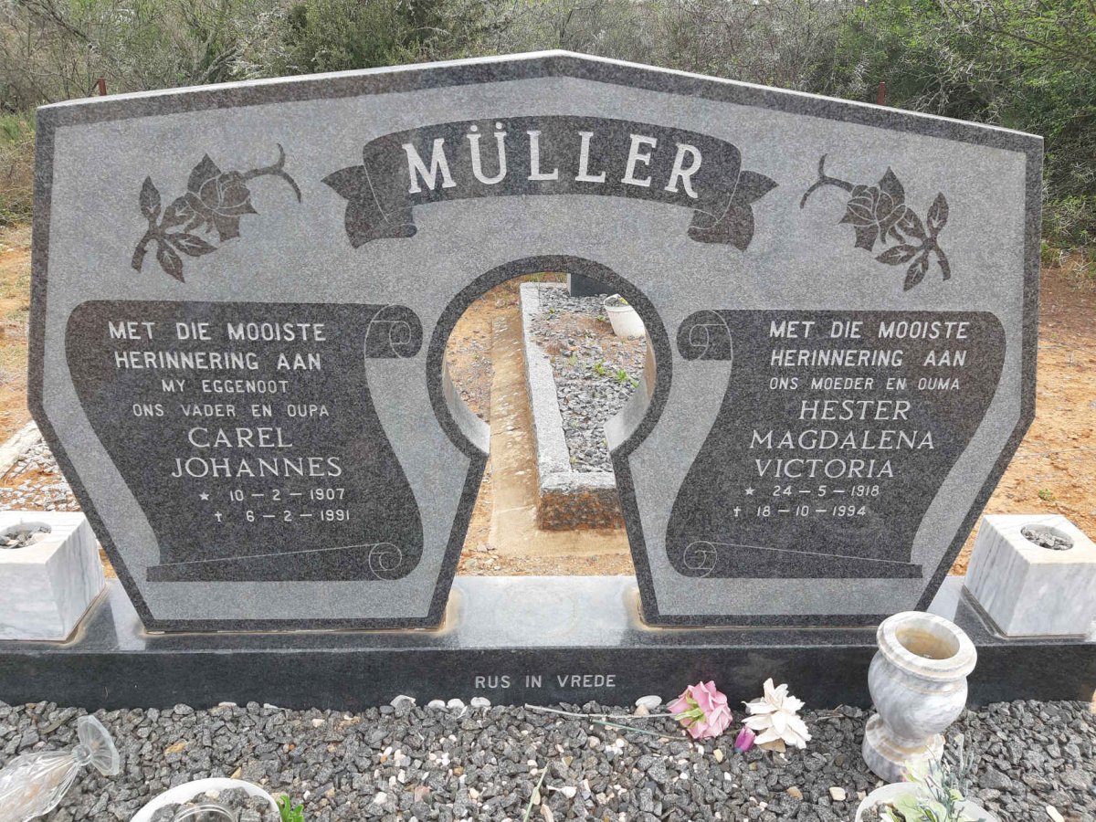 MULLER Carel Johannes 1907-1991 &amp; Hester Magdalena Victoria 1918-1994