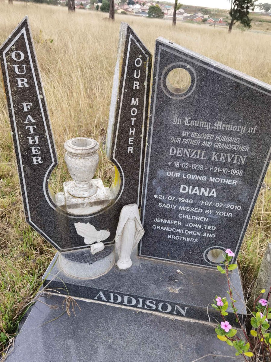 ADDISON Denzil Kevin 1938-1998 &amp; Diana 1946-2010