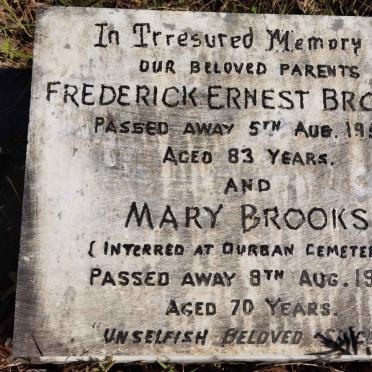 BROOKS Frederick Ernest -1953 &amp; Mary -1951