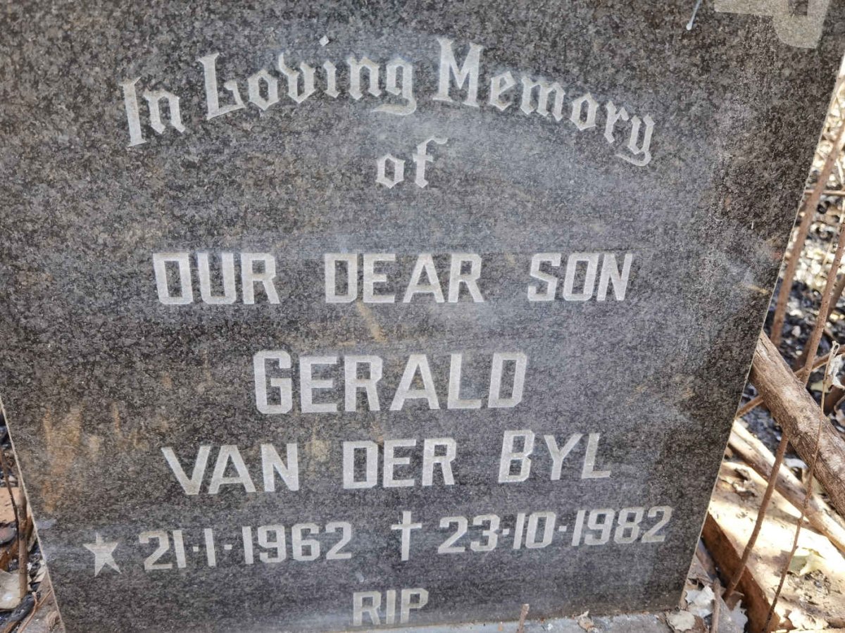 BYL Gerald, van der 1962-1982