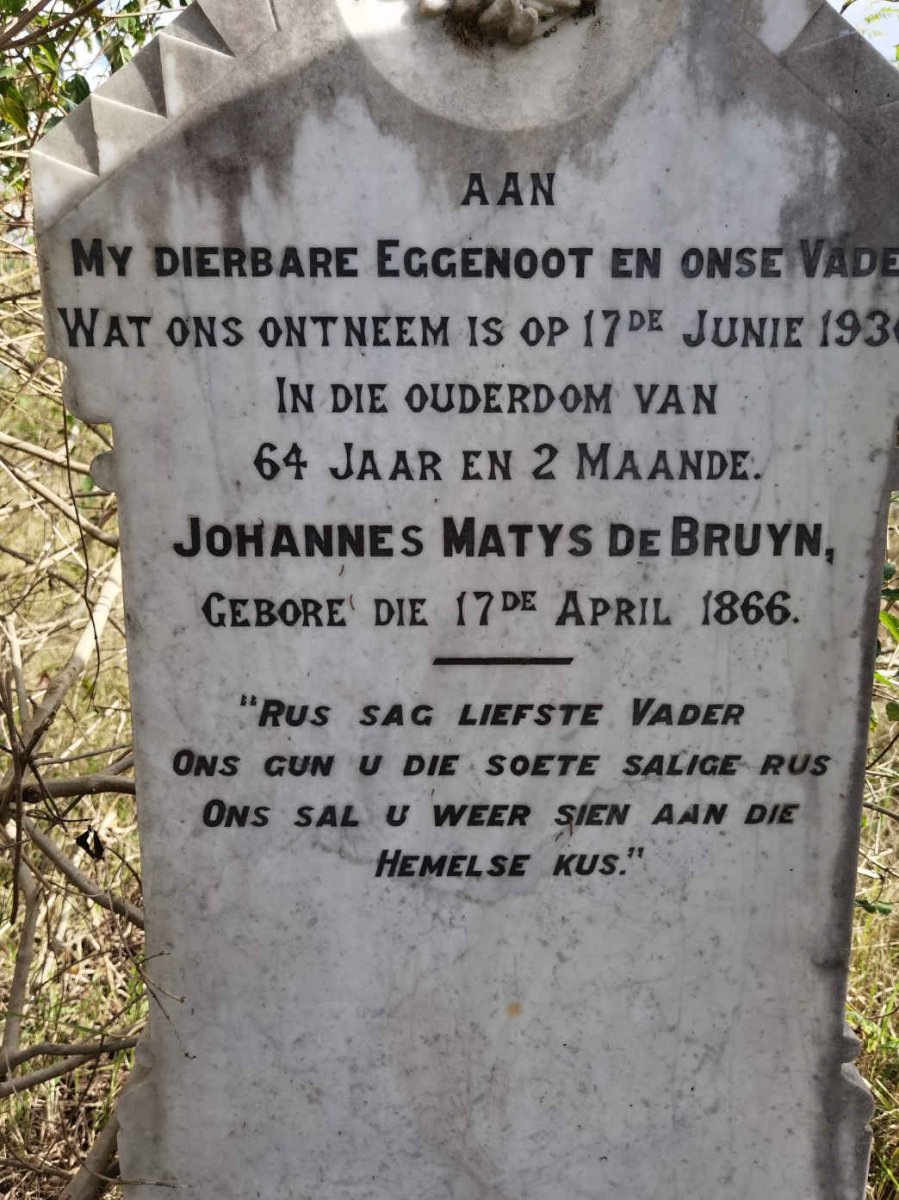 BRUYN Johannes Matys, de 1866-1930