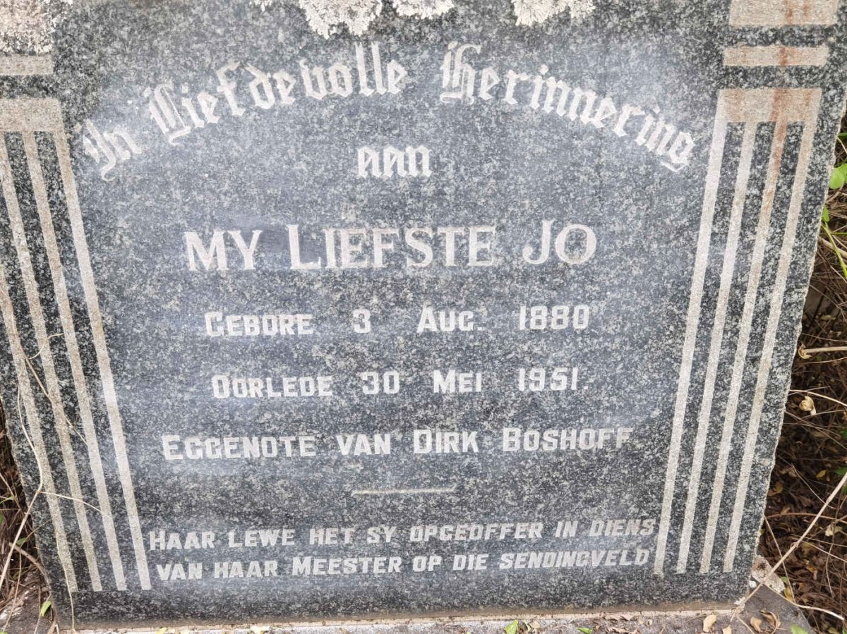 BOSHOFF Jo 1880-1951
