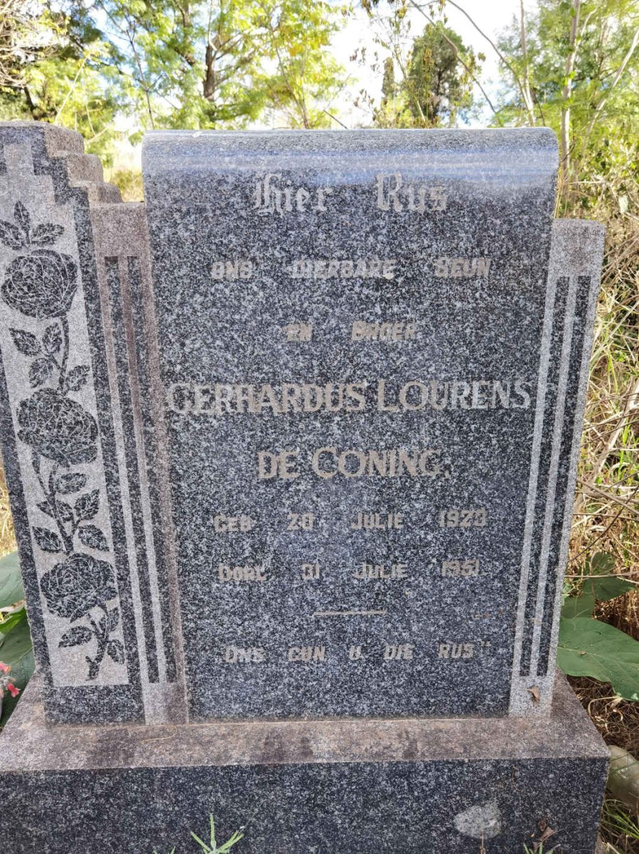 CONING Gerhardus Lourens, de 1923-1951
