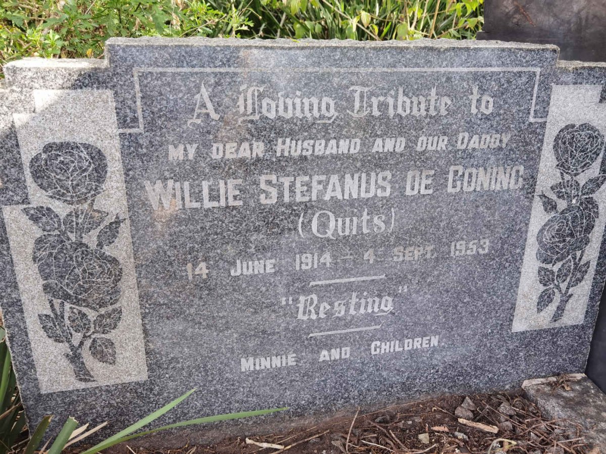 CONING Willie Stefanus, de 1914-1953
